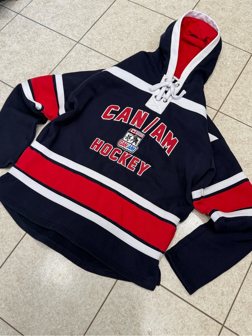 Vintage Can/Am Hockey Crewneck Hoodie